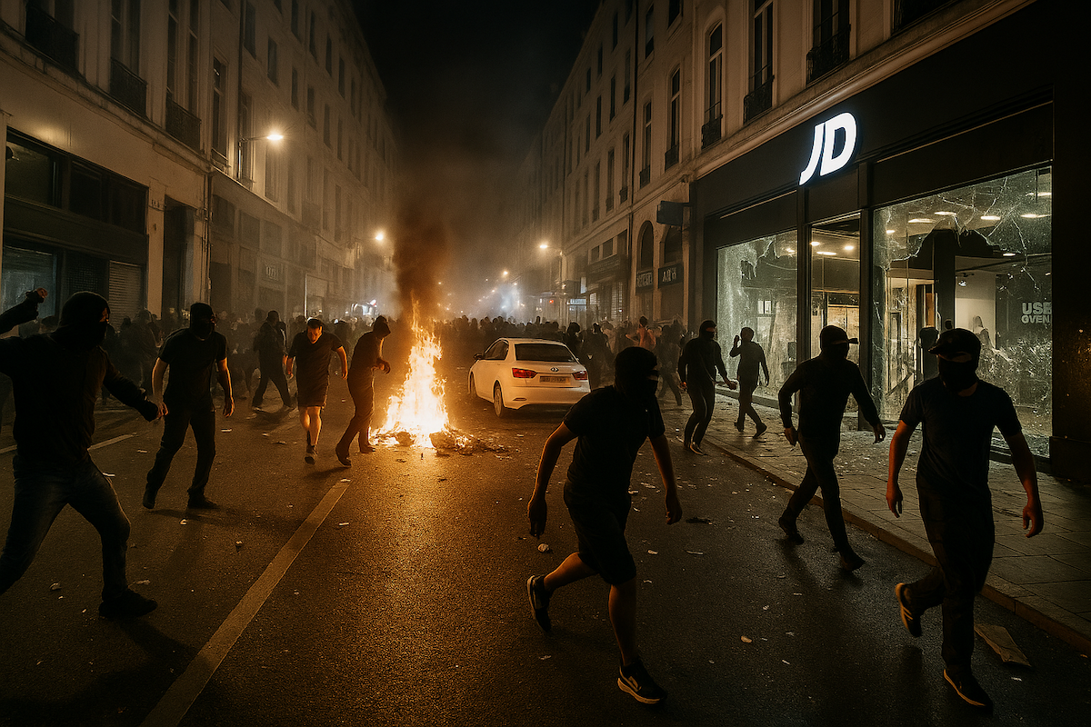 You are currently viewing Émeutes à Lyon après la victoire du PSG : commerces attaqués, violences et un policier blessé