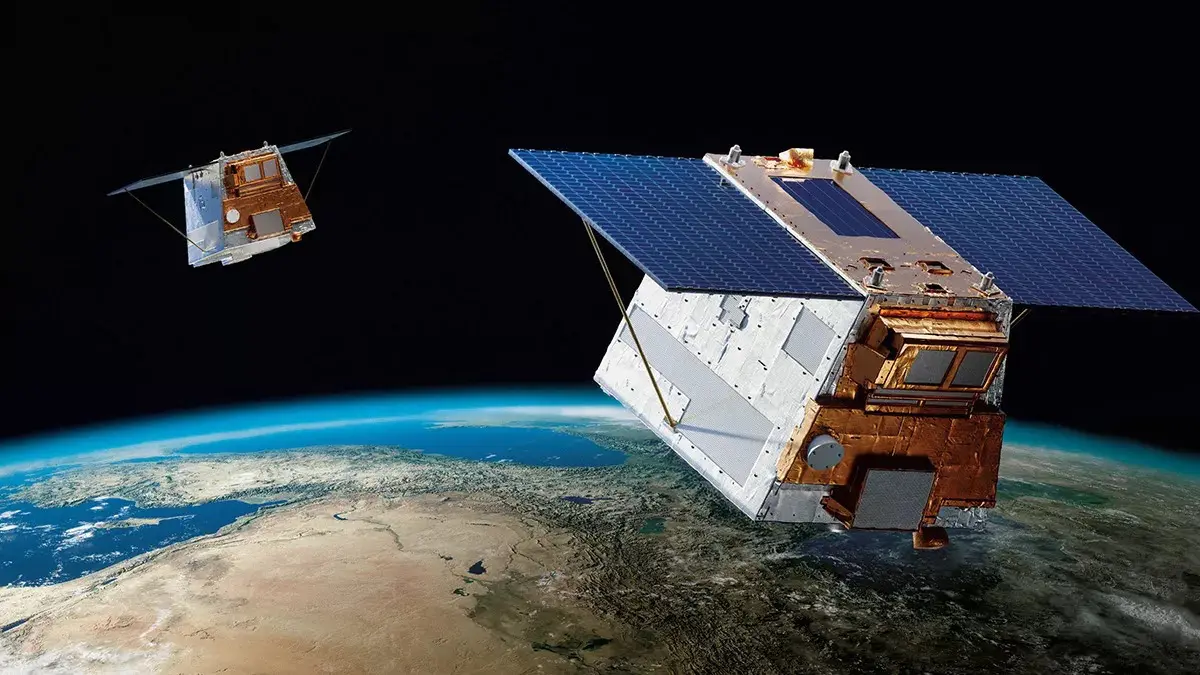 Illustration de la constellation de satellites CO3D © CNES/REACTIVE PROD, 2025