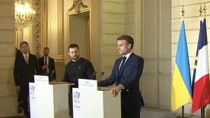Lire la suite à propos de l’article Emmanuel Macron appelle à une réaction ferme face à une Russie « impérialiste » et « révisionniste »
