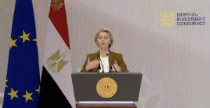 Lire la suite à propos de l’article Von der Leyen au Caire pour promouvoir le partenariat stratégique UE-Égypte lors de la conférence conjointe sur les investissements