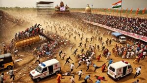 Lire la suite à propos de l’article Inde : une bousculade lors d&rsquo;un rassemblement religieux fait au moins 116 morts 