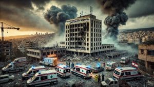 Lire la suite à propos de l’article Frappe israélienne à Beyrouth : Au moins quatre morts et 24 blessés, un hôpital ciblé