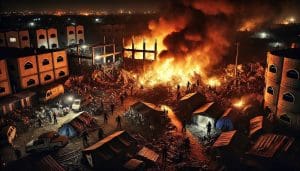 Lire la suite à propos de l’article Gaza : Une frappe israélienne près de l&rsquo;hôpital Al-Aqsa déclenche un incendie mortel et provoque l&rsquo;effroi