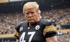 Lire la suite à propos de l’article USA : Trump partage une image générée par IA le représentant comme joueur des Steelers avant son apparition au match