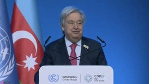 Lire la suite à propos de l’article COP 29 à Bakou : Antonio Guterres appelle à une action climatique urgente et équitable pour éviter les catastrophes