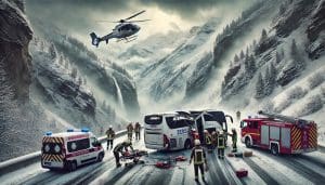 Lire la suite à propos de l’article Porté-Puymorens : un accident de car tragique fait deux morts et plusieurs blessés graves