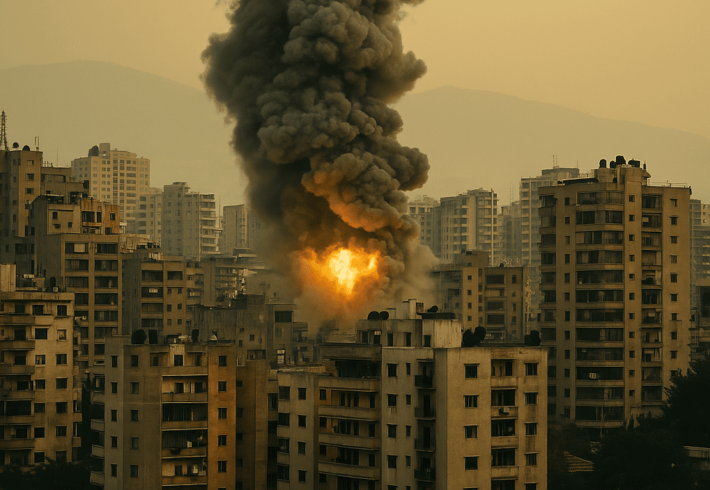 You are currently viewing Israël bombarde la banlieue sud de Beyrouth – Première frappe depuis la trêve au Liban