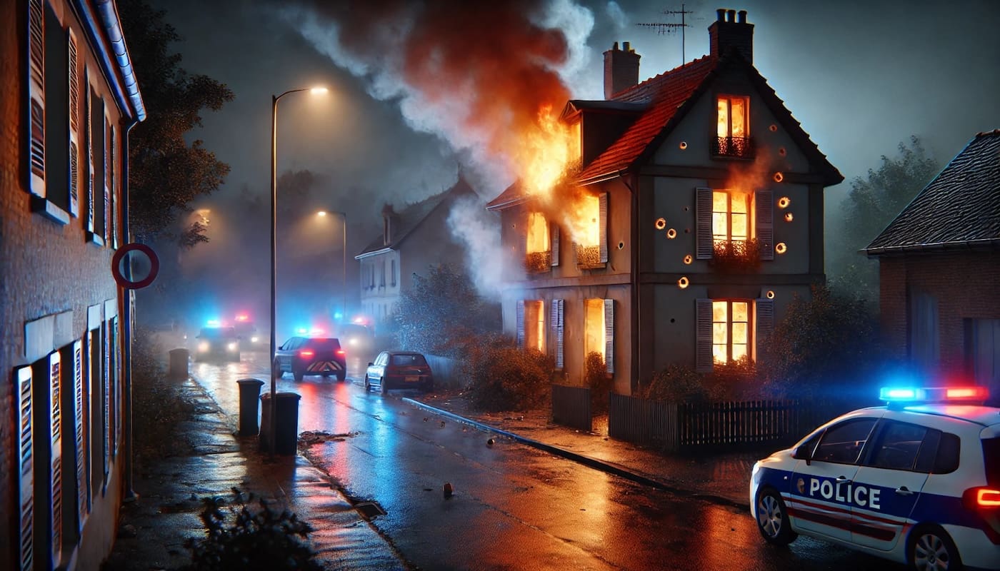 You are currently viewing Villefontaine : Une maison incendiée et mitraillée dans un lotissement où vivent des agents pénitentiaires