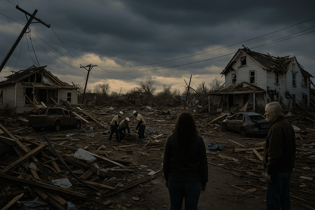 You are currently viewing Etats-Unis : au moins 20 morts dans le Kentucky et le Missouri après une nuit de tornades meurtrières