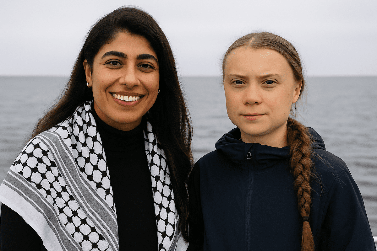 You are currently viewing Gaza : Rima Hassan et Greta Thunberg vont embarquer sur un navire humanitaire pour briser le blocus
