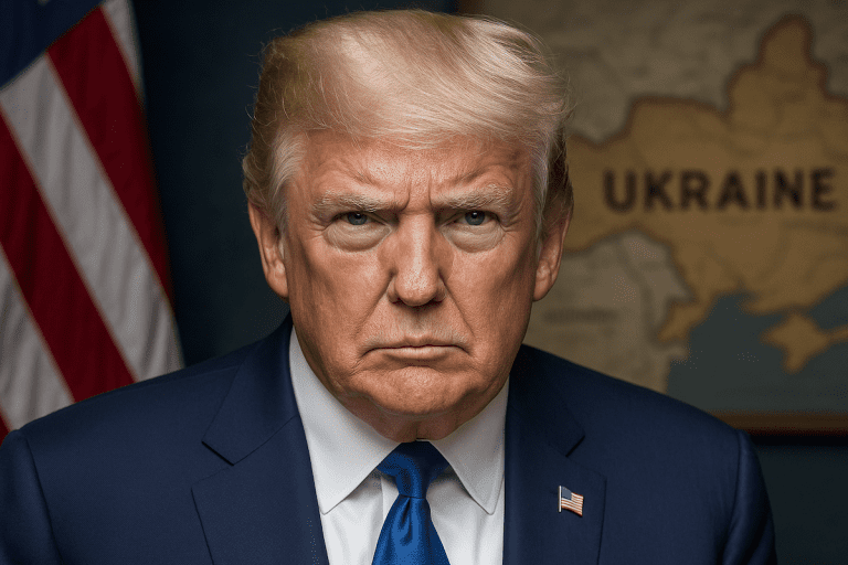 Lire la suite à propos de l’article Guerre en Ukraine : Trump accuse Poutine d’être « devenu complètement fou », le Kremlin et Macron répliquent