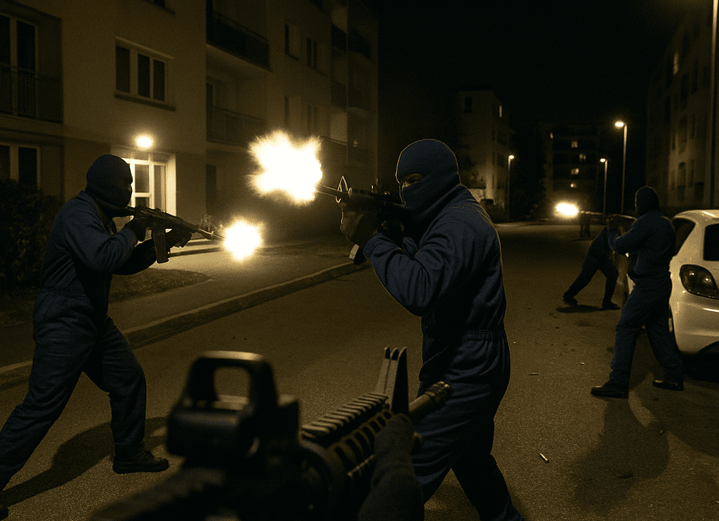 You are currently viewing Tirs à l’arme de guerre à Meyzieu : un commando armé sème la terreur et se filme pendant l’attaque