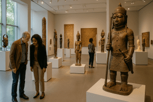 Lire la suite à propos de l’article New York : le Metropolitan Museum rouvre son aile dédiée aux arts africains, entre hommage, modernité et enjeux mémoriels