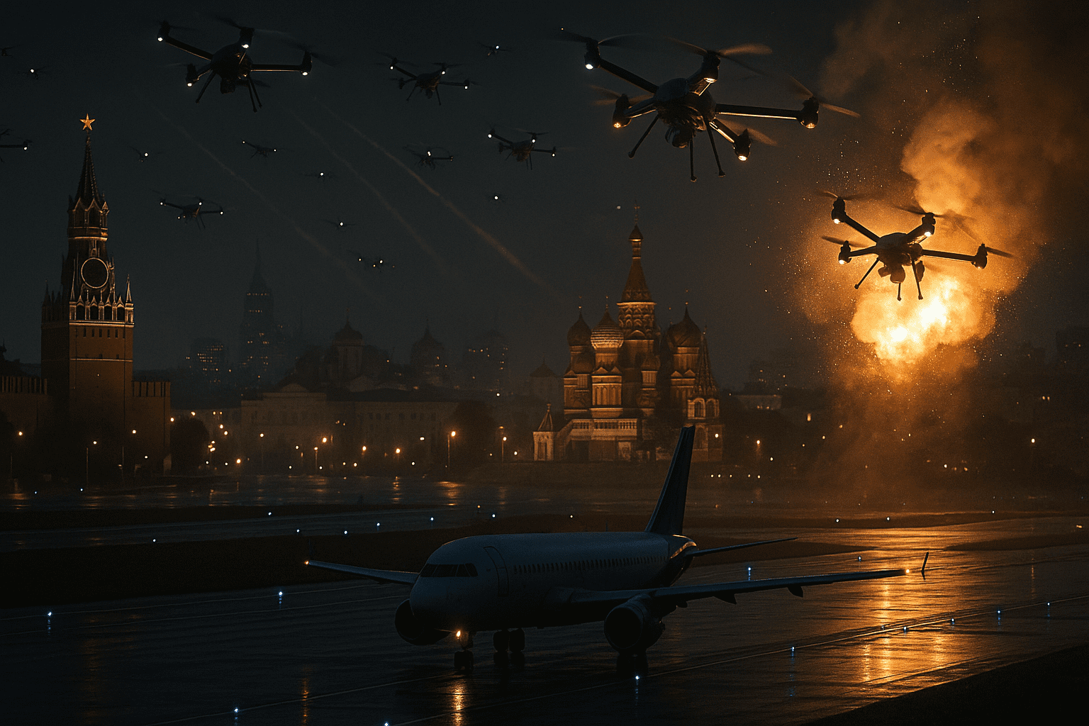 You are currently viewing Drones : attaque sans précédent sur Moscou et escalade du conflit