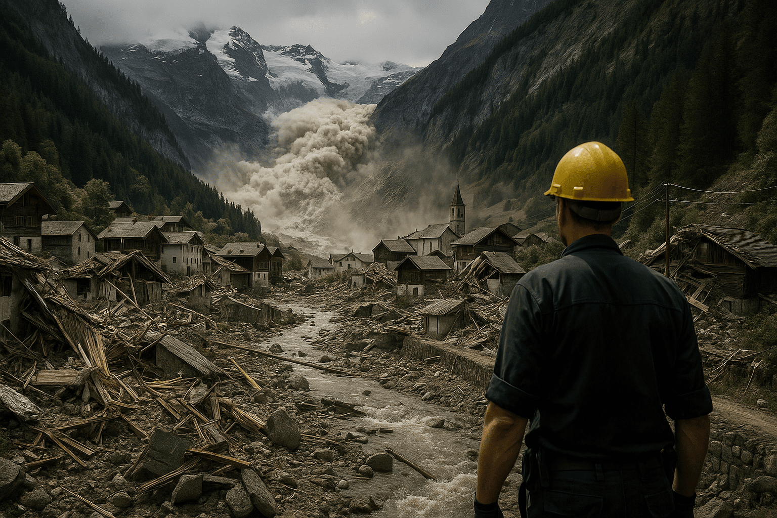 You are currently viewing Effondrement du glacier : le village suisse de Blatten détruit