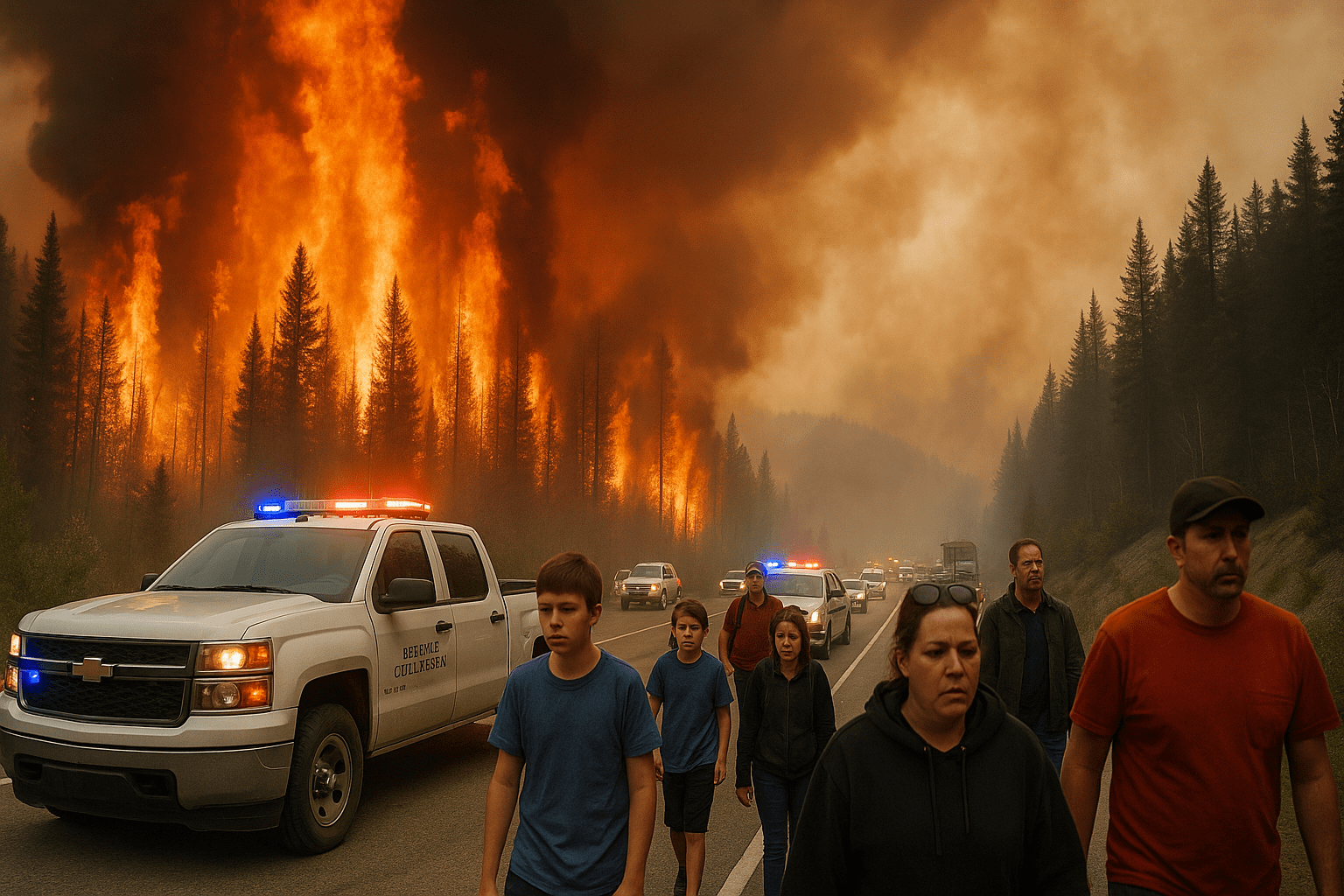 You are currently viewing Feux de forêt au Canada : 17 000 personnes évacuées en Colombie-Britannique