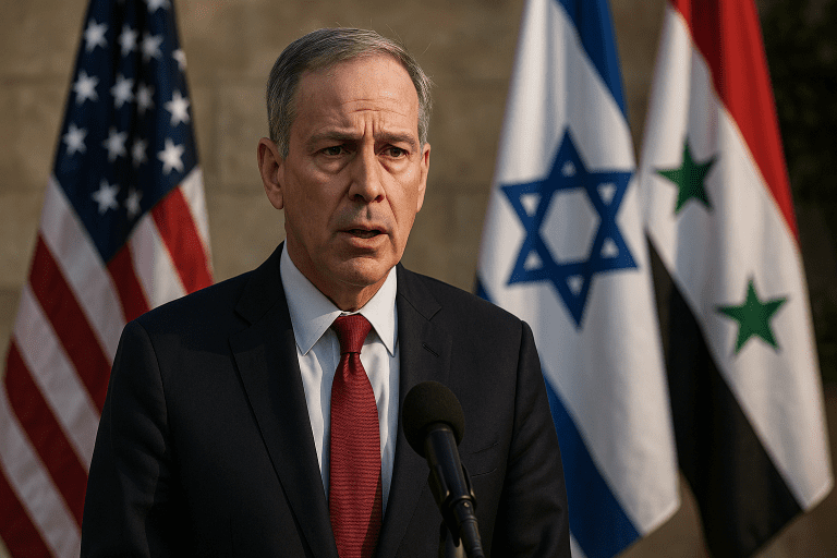 Lire la suite à propos de l’article Syrie : l’émissaire américain Thomas Barrack appelle à un pacte de non-agression avec Israël