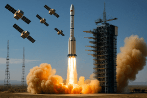 Lire la suite à propos de l’article Chine : lancement de la « Constellation de calcul à trois corps », un supercalculateur spatial composé de 2 800 satellites IA