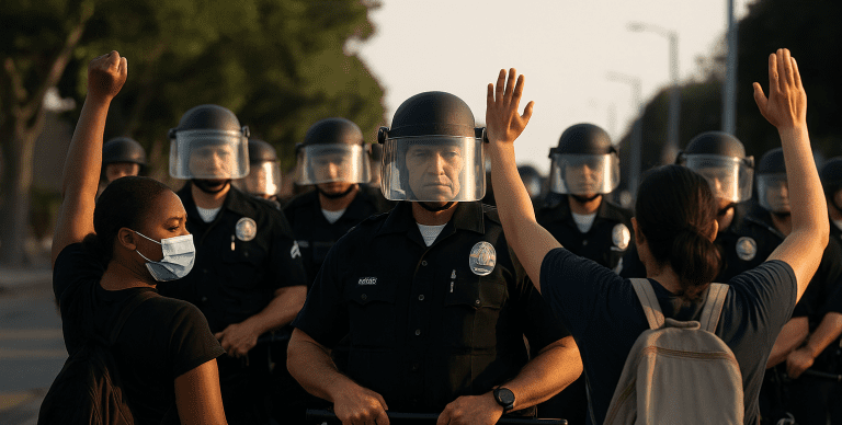 Lire la suite à propos de l’article États-Unis : tensions à Los Angeles après le déploiement controversé de la garde nationale par Donald Trump