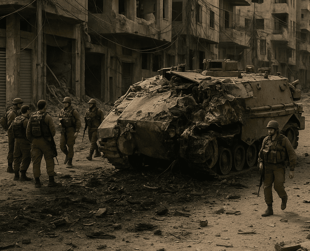 You are currently viewing Gaza : Sept soldats israéliens tués dans l&rsquo;explosion d&rsquo;un véhicule blindé à Khan Younis