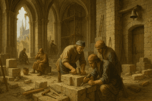 Lire la suite à propos de l’article Le temps de travail d’un ouvrier au Moyen Âge : l’exemple des maçons de la cathédrale de Rouen