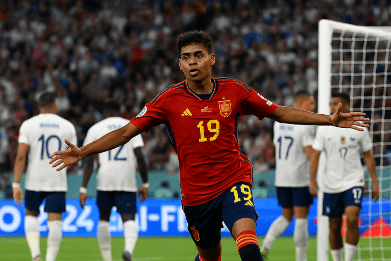 Lire la suite à propos de l’article Ligue des nations : l’Espagne punit les Bleus (5-4), réveil tardif et inquiétudes persistantes pour Deschamps