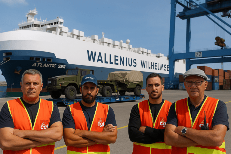 Lire la suite à propos de l’article Marseille : des dockers refusent de charger des armes à destination d’Israël, la gauche salue un « acte de résistance »