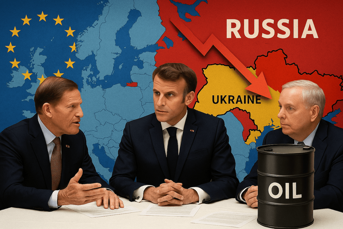 You are currently viewing Paris : Macron reçoit des sénateurs américains pour coordonner de nouvelles sanctions « écrasantes » contre la Russie