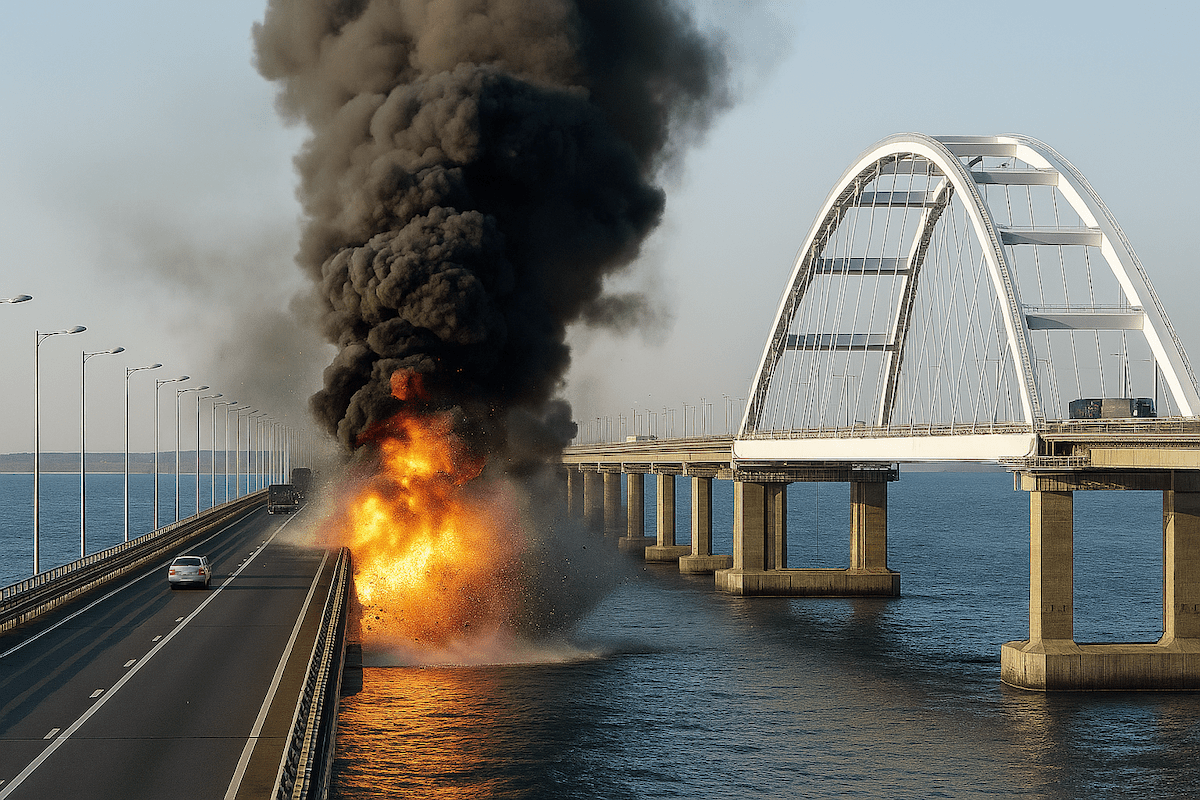 You are currently viewing Ukraine : L’attaque du pont de Kertch relance la guerre psychologique face au Kremlin