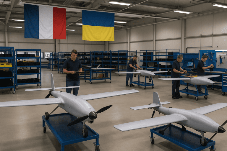 Lire la suite à propos de l’article Ukraine : des entreprises françaises vont produire des drones sur le sol ukrainien, annonce Sébastien Lecornu