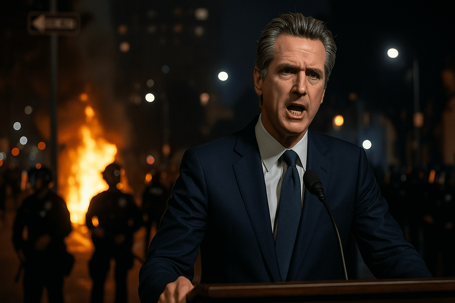 You are currently viewing Los Angeles : Gavin Newsom alerte sur la crise démocratique aux États-Unis