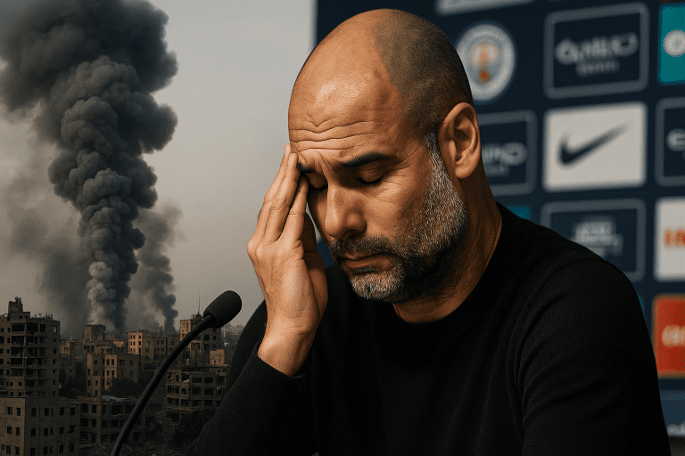 Lire la suite à propos de l’article Guerre à Gaza : Pep Guardiola exprime sa douleur profonde