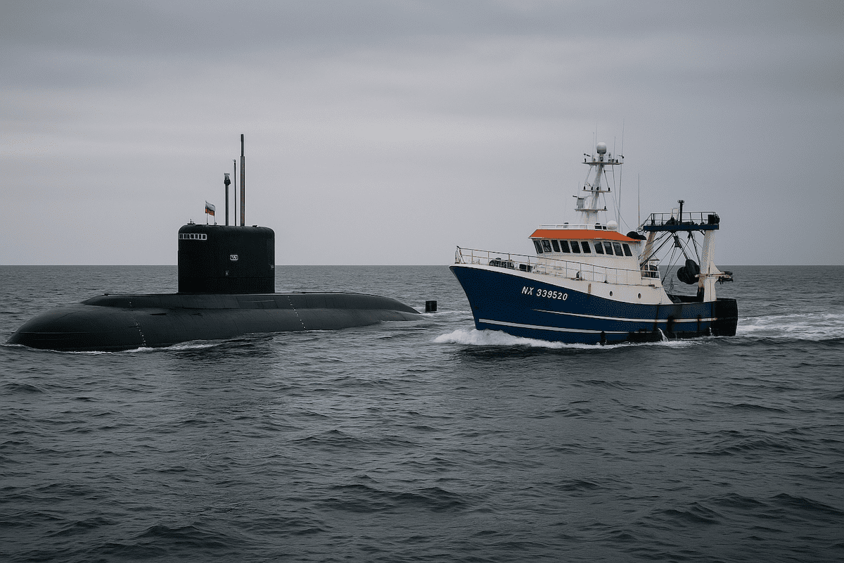 You are currently viewing Bretagne : un sous-marin d’attaque russe fait surface près d’un chalutier français