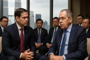 Lire la suite à propos de l’article Russie-Ukraine : Marco Rubio rencontre Lavrov après une nouvelle attaque russe sur Kiev
