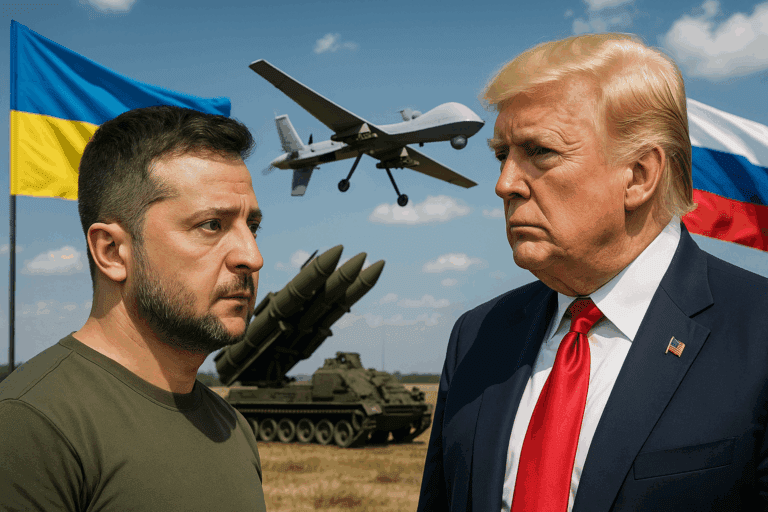 Lire la suite à propos de l’article Guerre en Ukraine : Zelensky annonce un accord avec Trump pour renforcer la défense aérienne après une attaque record