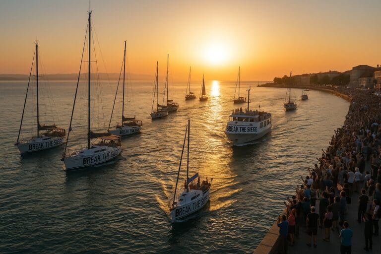 Lire la suite à propos de l’article Flottille Global Sumud : des dizaines de navires citoyens pour briser le blocus israélien sur Gaza