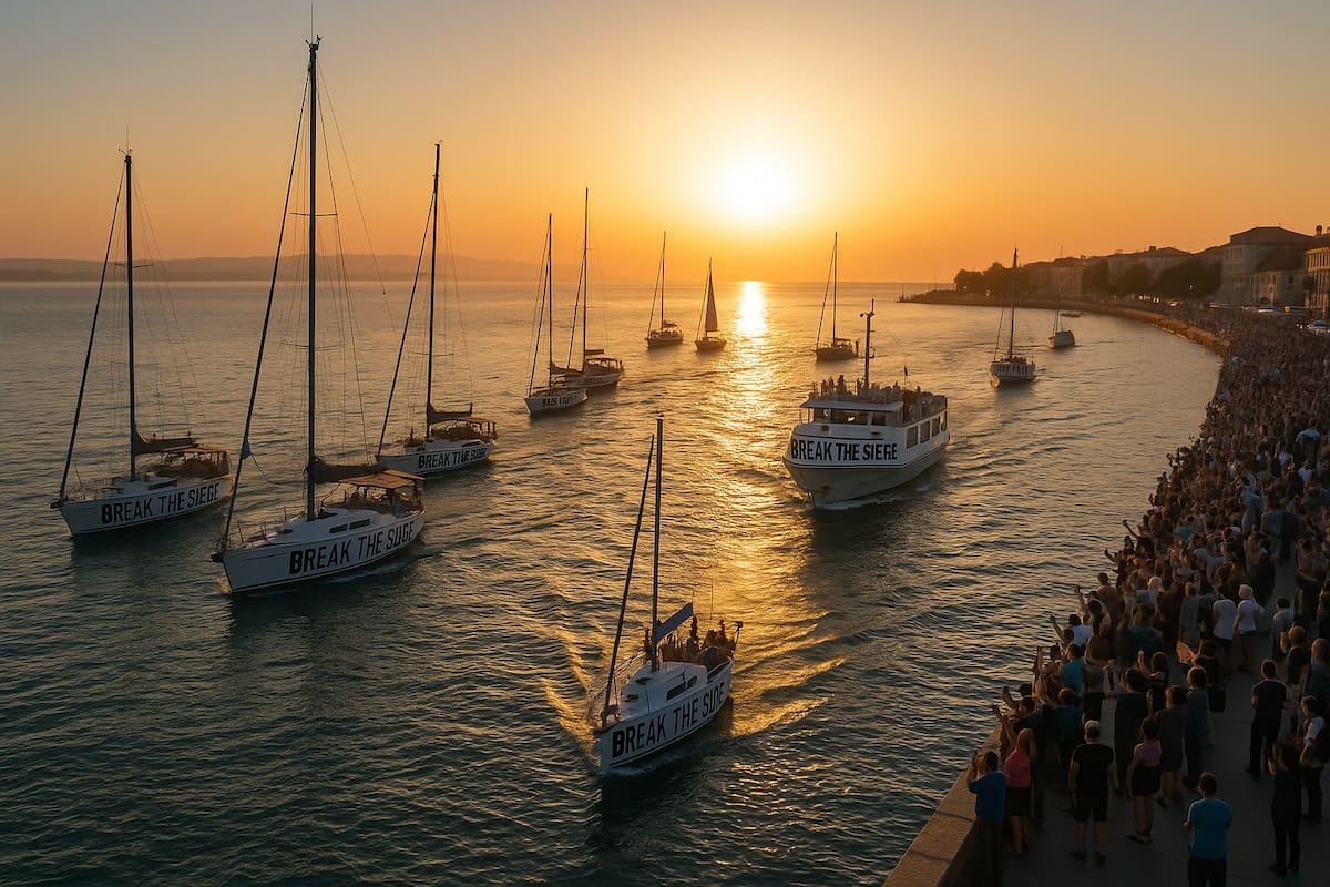 You are currently viewing Flottille Global Sumud : des dizaines de navires citoyens pour briser le blocus israélien sur Gaza