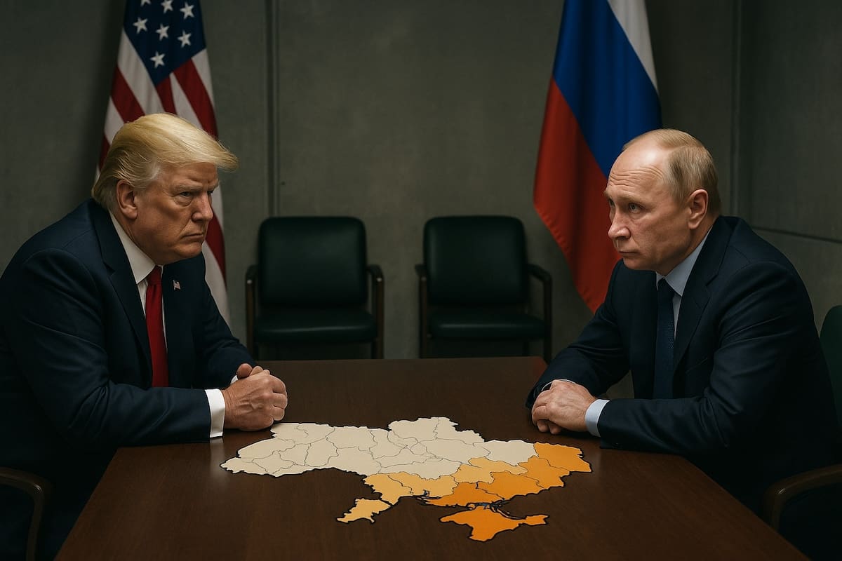You are currently viewing Guerre en Ukraine : Quels sont les territoires au coeur des discussions Trump-Poutine ?