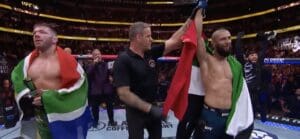Lire la suite à propos de l’article Khamzat Chimaev champion UFC : une domination totale face à Du Plessis à l’UFC 319