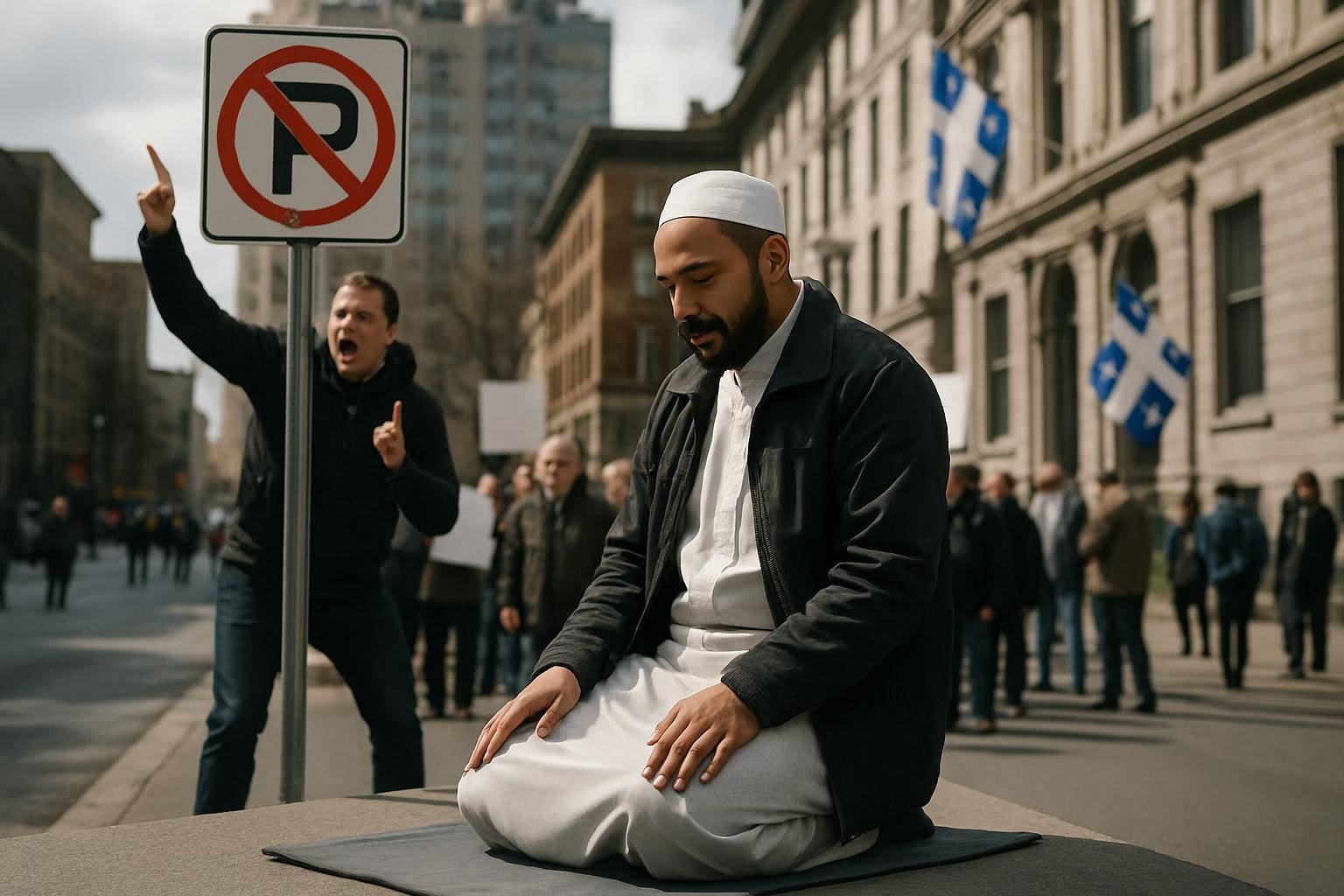 You are currently viewing Canada : Le Québec veut interdire les prières de rue, une mesure qui divise la société et la presse