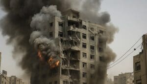 Lire la suite à propos de l’article Gaza : Israël frappe une tour et annonce un durcissement de son offensive sur la ville