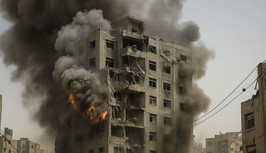 You are currently viewing Gaza : Israël frappe une tour et annonce un durcissement de son offensive sur la ville