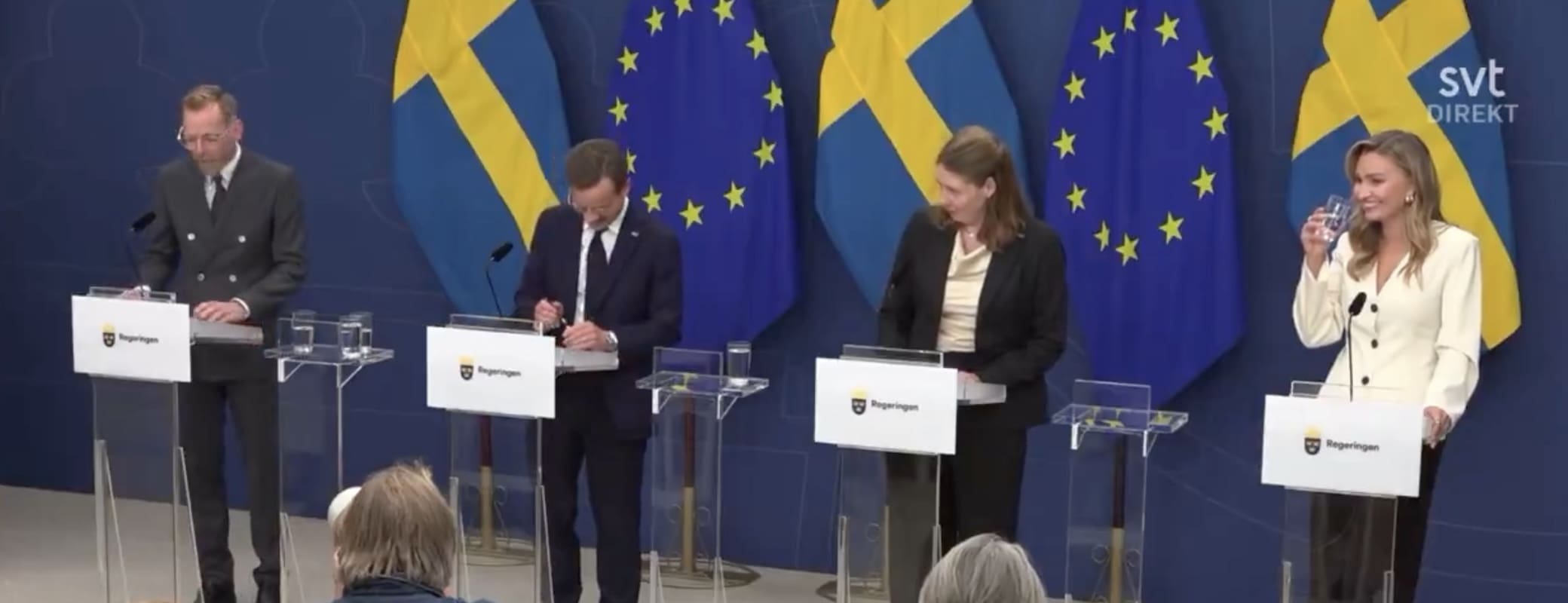 You are currently viewing Suède : la nouvelle ministre de la Santé, Elisabet Lann, s’effondre en direct lors de sa première conférence de presse