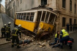 Lire la suite à propos de l’article Accident funiculaire à Lisbonne : un symbole touristique déraille, 15 morts