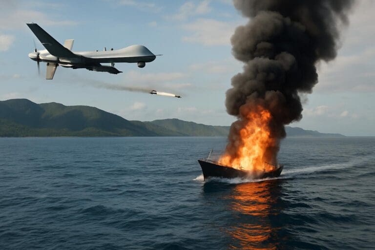 Lire la suite à propos de l’article Narcotrafic : les États-Unis détruisent un nouveau navire au large du Venezuela, trois morts et des doutes sur la légalité