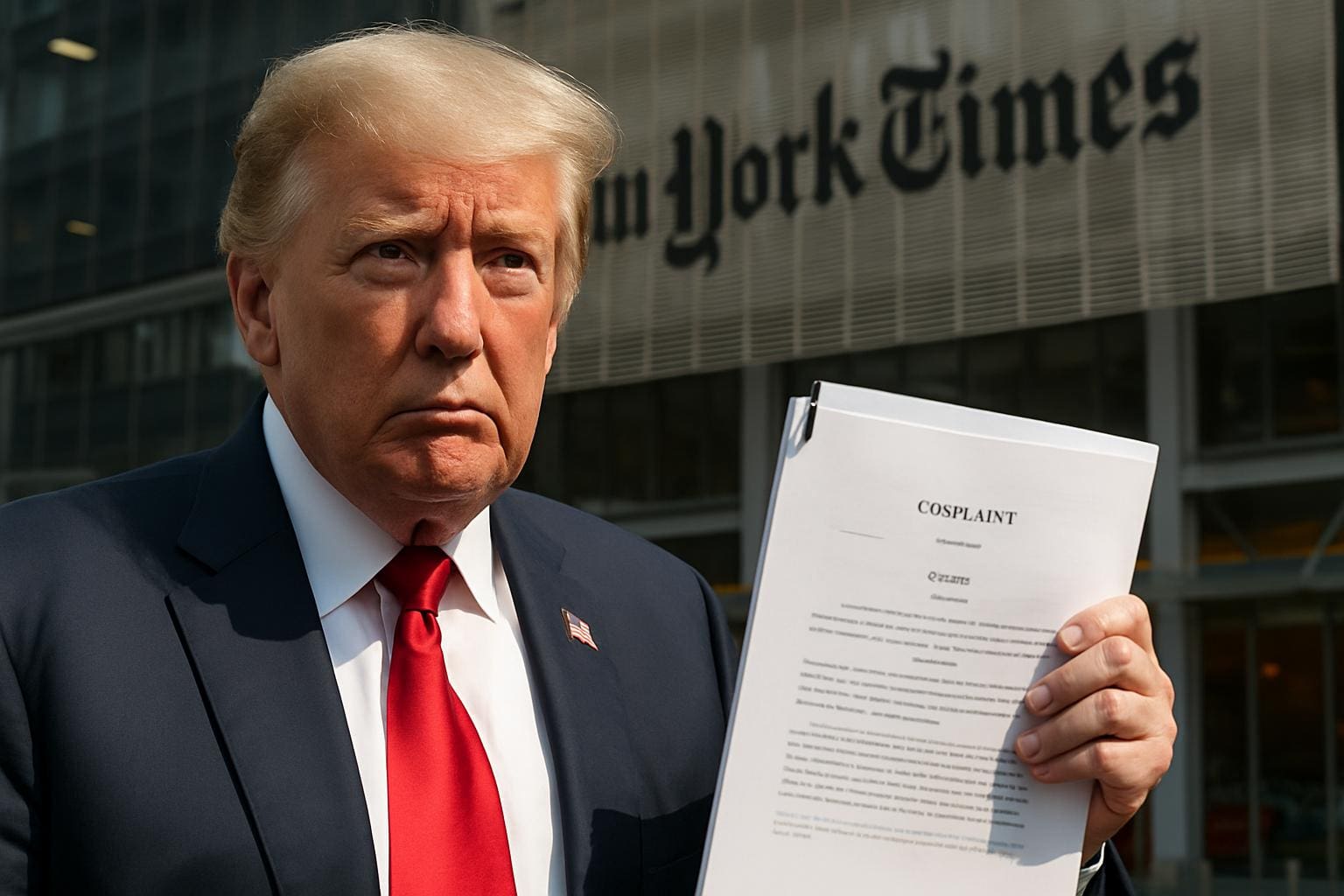 You are currently viewing USA : Donald Trump poursuit le « New York Times » pour diffamation et réclame 15 milliards de dollars