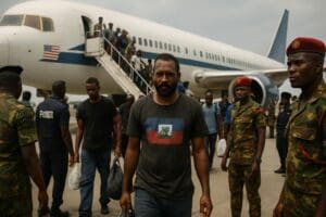 Lire la suite à propos de l’article Ghana : l’accord avec les États-Unis sur l’accueil de migrants expulsés déclenche une tempête politique et judiciaire