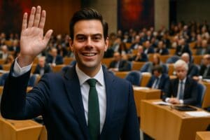 Lire la suite à propos de l’article Pays-Bas : le parti pro-européen D66 de Rob Jetten, grande surprise des élections législatives