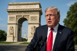 Lire la suite à propos de l’article Arc de triomphe : le projet controversé de Donald Trump pour les 250 ans des États-Unis
