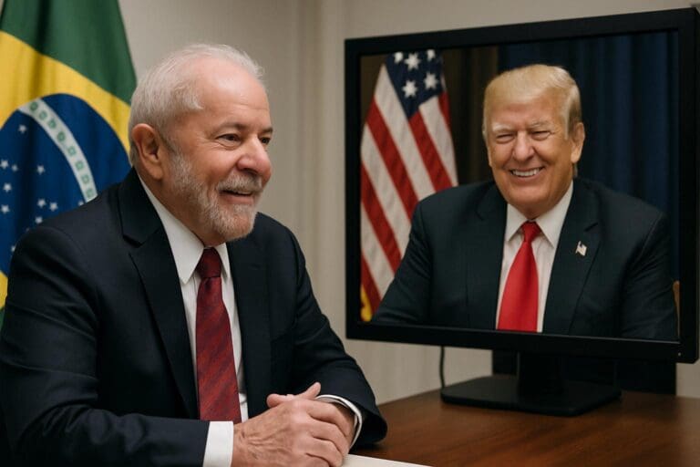 Lire la suite à propos de l’article Brésil–États-Unis : dialogue entre Lula et Trump, une gifle politique pour le camp Bolsonaro
